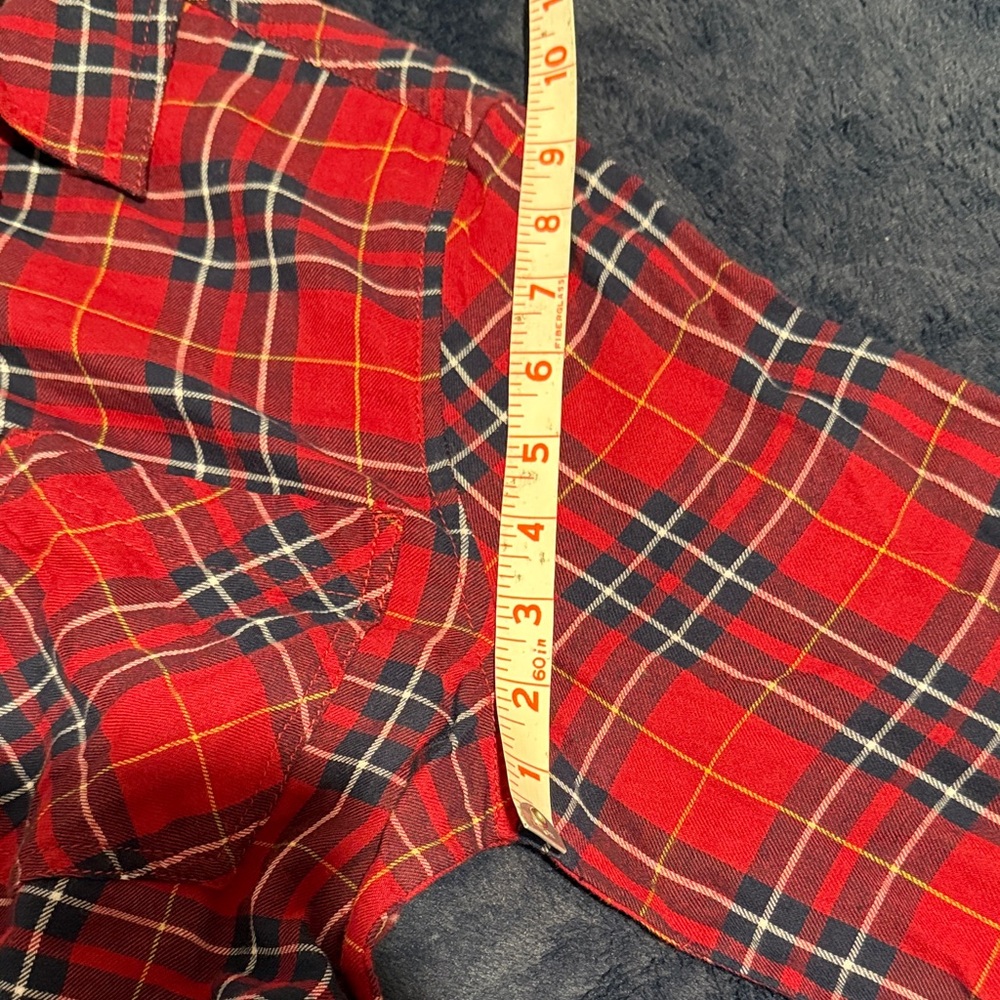 Confess Red and Blue Plaid Shirt size medium juniors - Picture 14 of 15